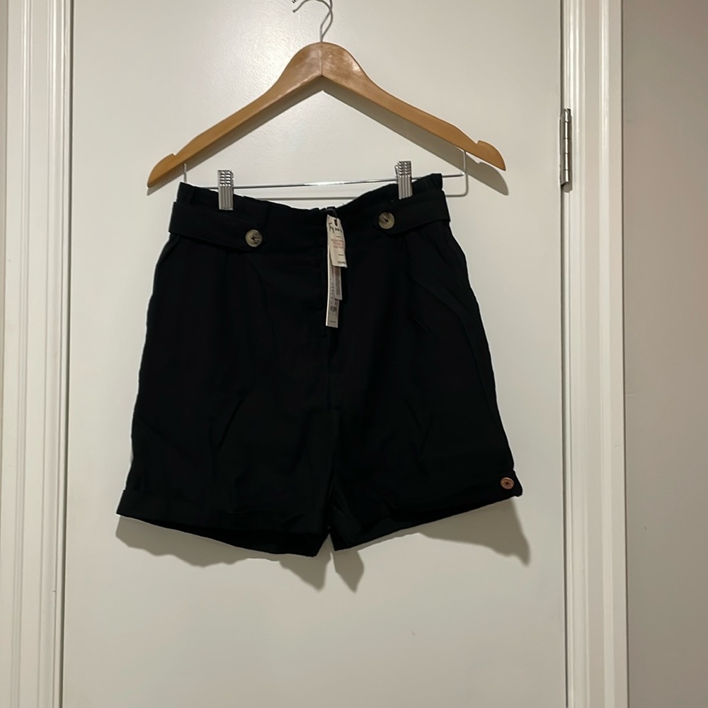 Refinery black paperbag shorts